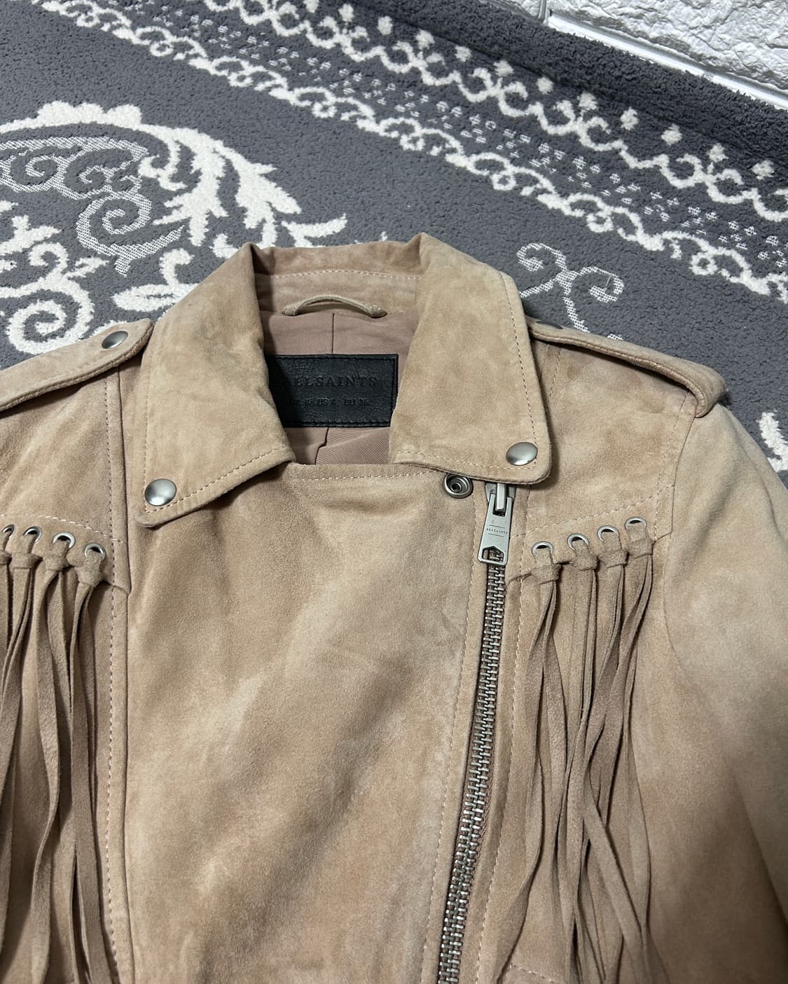 올세인츠 고트 스웨이드 프린지 자켓 상품이미지2