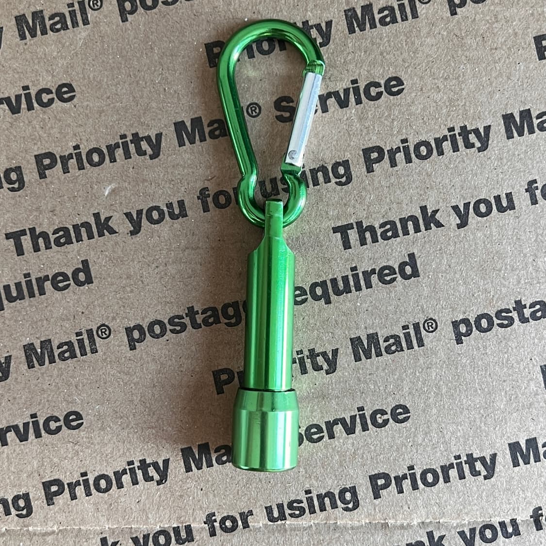 90s vtg Green Mini Flashlight Keyring 상품이미지1