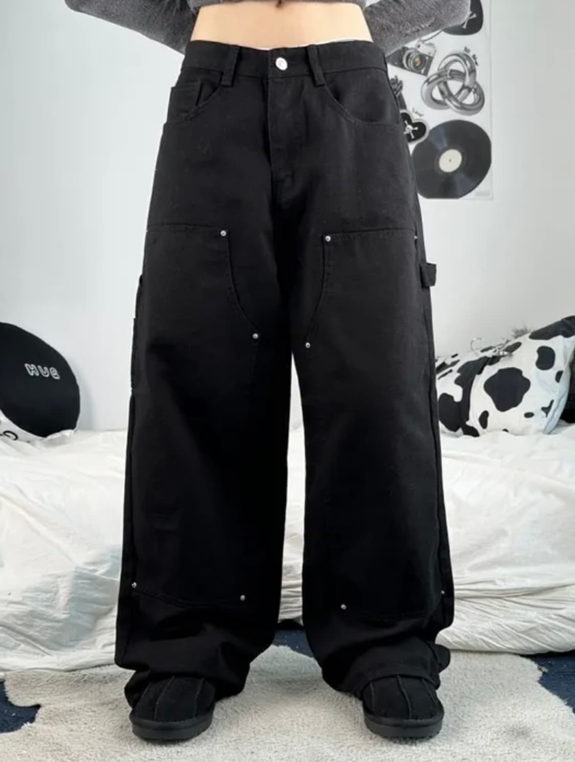 카펜더 포인트 코튼 와이드팬츠 상품이미지2