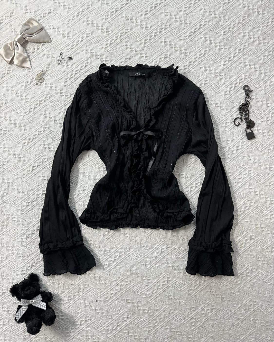 스팽글 가디건 레이스 슬리브리스 2pcs SET 상품이미지6