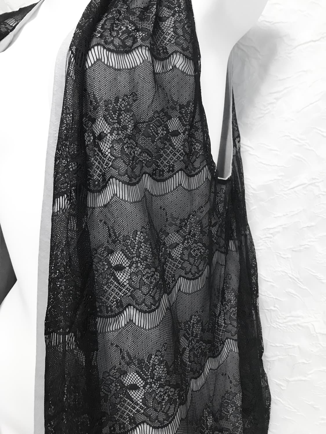 빈티지 vkei 고딕 레이어드 레이스 언발 롱 베스트 조끼 상품이미지4