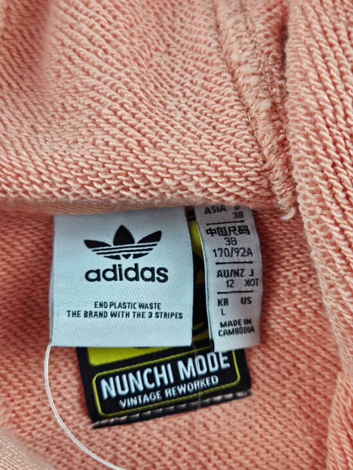 아디다스 포켓 베스트 커스텀 스웻 후드 티셔츠 ( L ) / 10992 상품이미지9