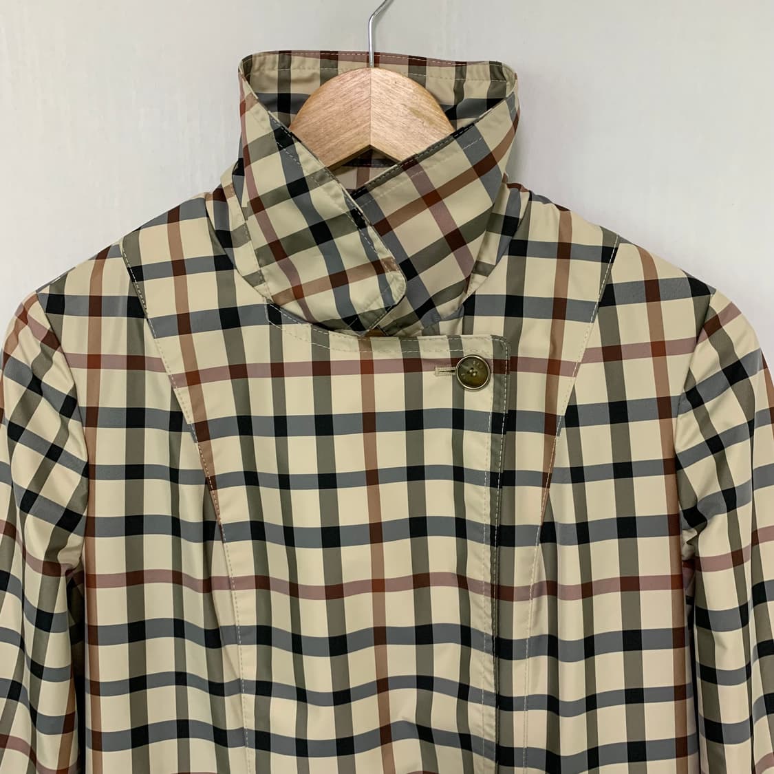 닥스 체크 하프 롱 트렌치 코트 여성 빈티지 자켓 상품이미지3