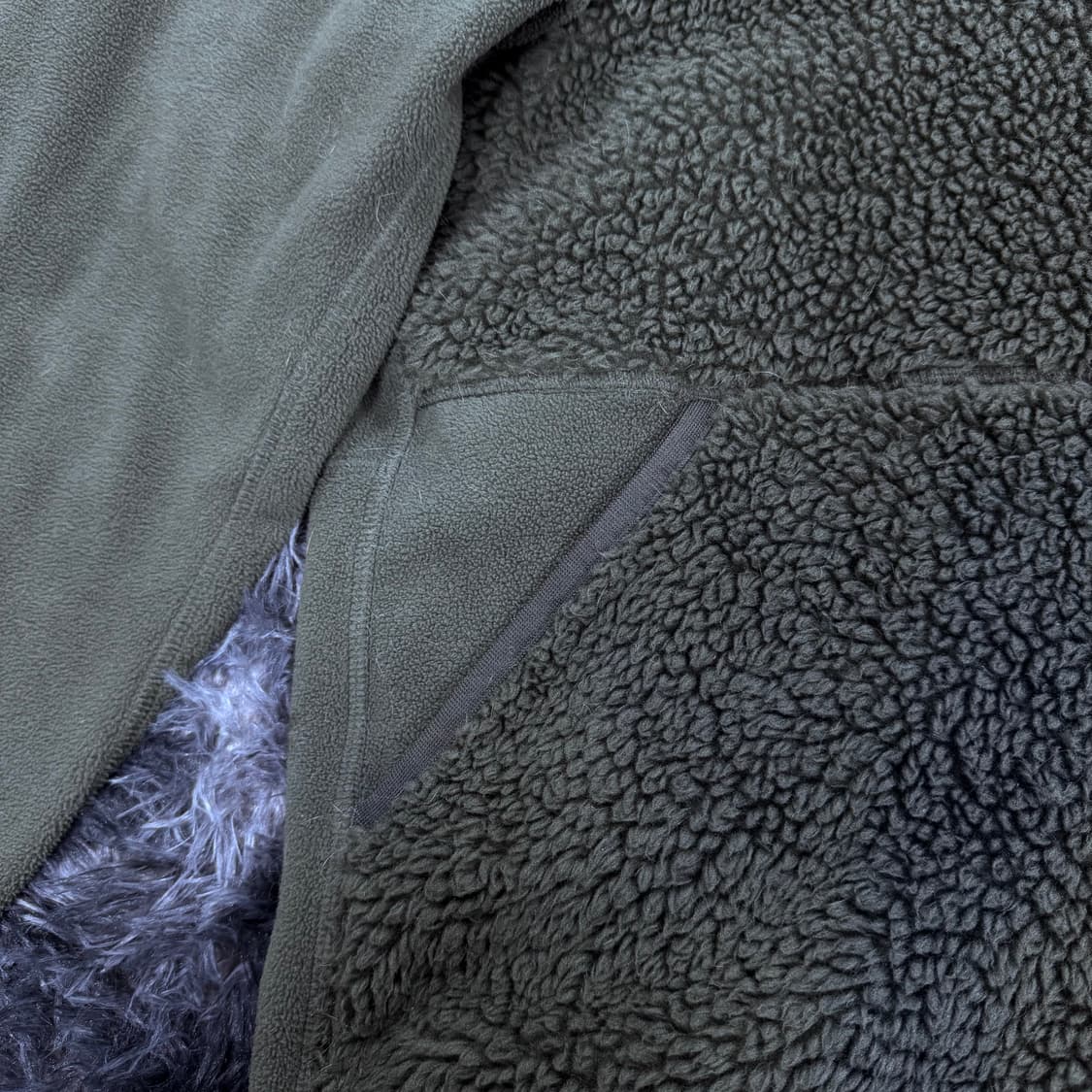 투티/0096 유니클로 화이트마운티니어링 그린 후드 플리스 집업 자켓 상품이미지6