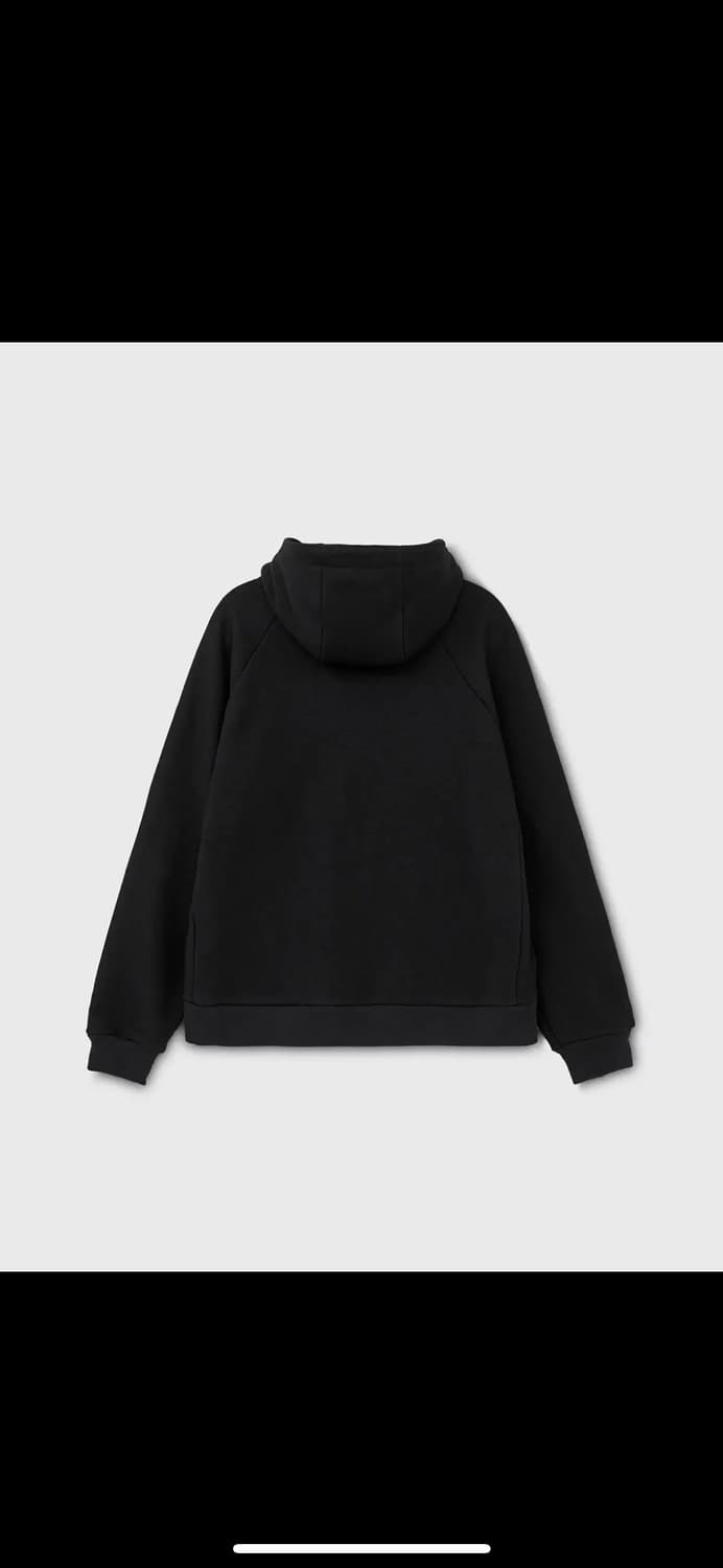 헤리티지플로스 메리노울 후드 집업 (집업 후디) 미디움 블랙 새상품 상품이미지3