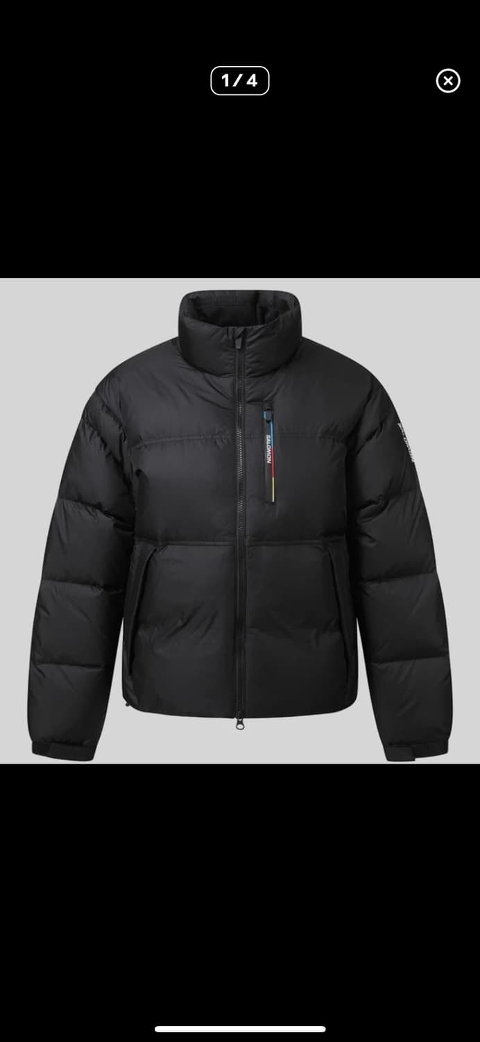 24년도 살로몬 컨투어 크롭 패딩 여성용 블랙s사이즈 상품이미지9