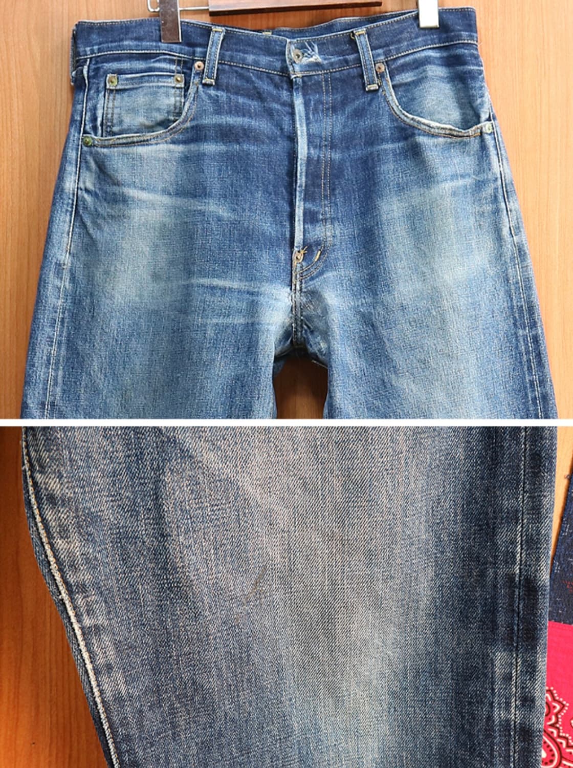 
일본판 90S LEVIS LVC 리바이스 702XX 빅 E 셀비지 데님 상품이미지3