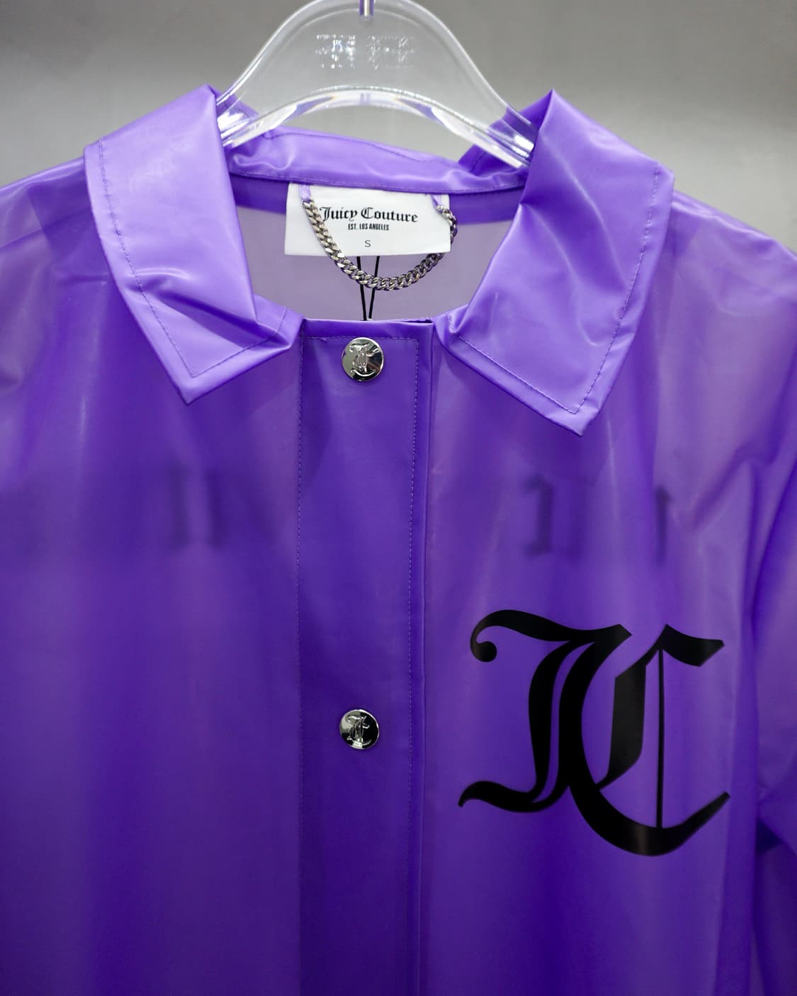 쥬시꾸띄르 pvc 퍼플 롱자켓 상품이미지3