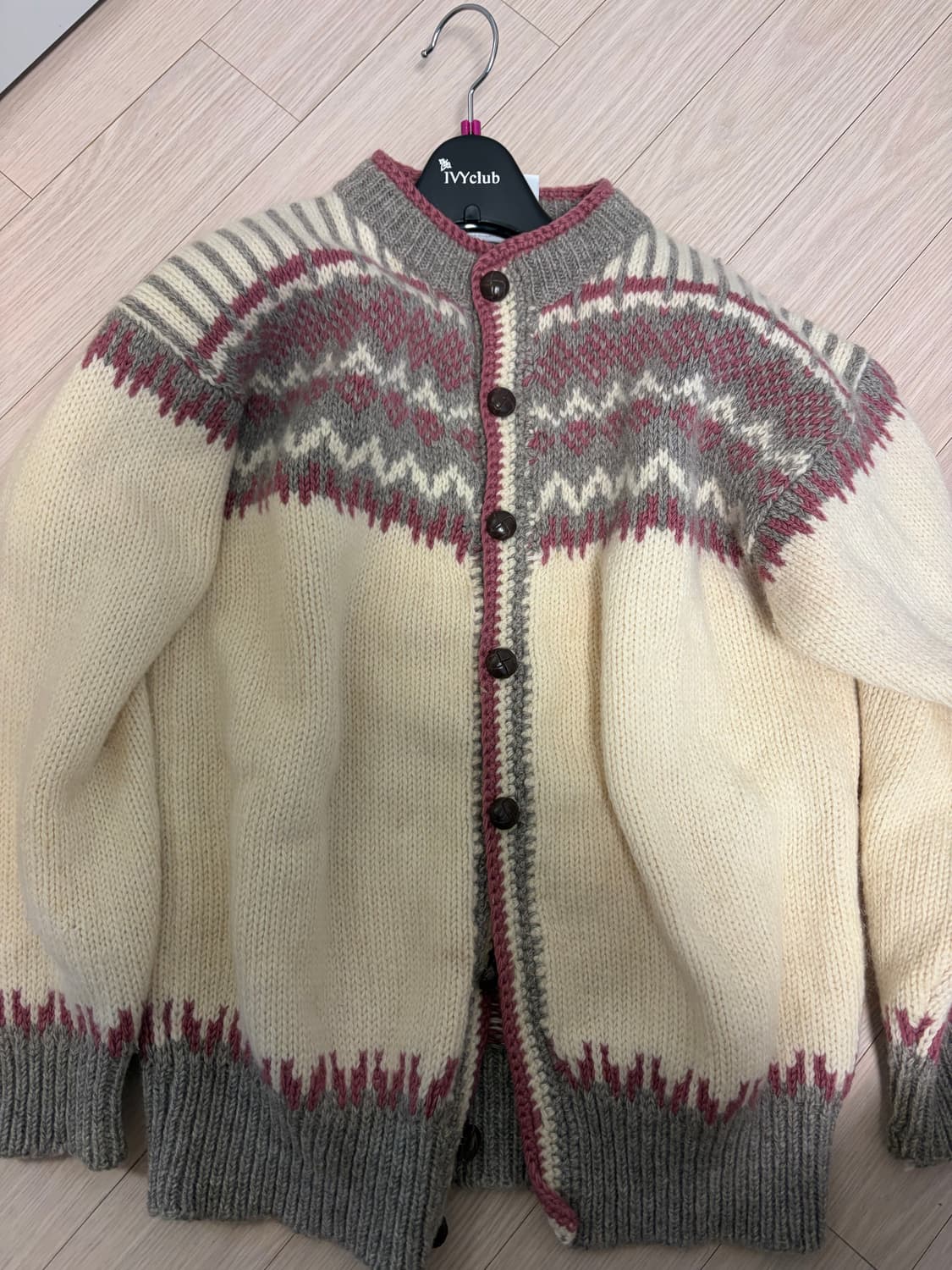 노르딕 도톰 니트 가디건 상품이미지1