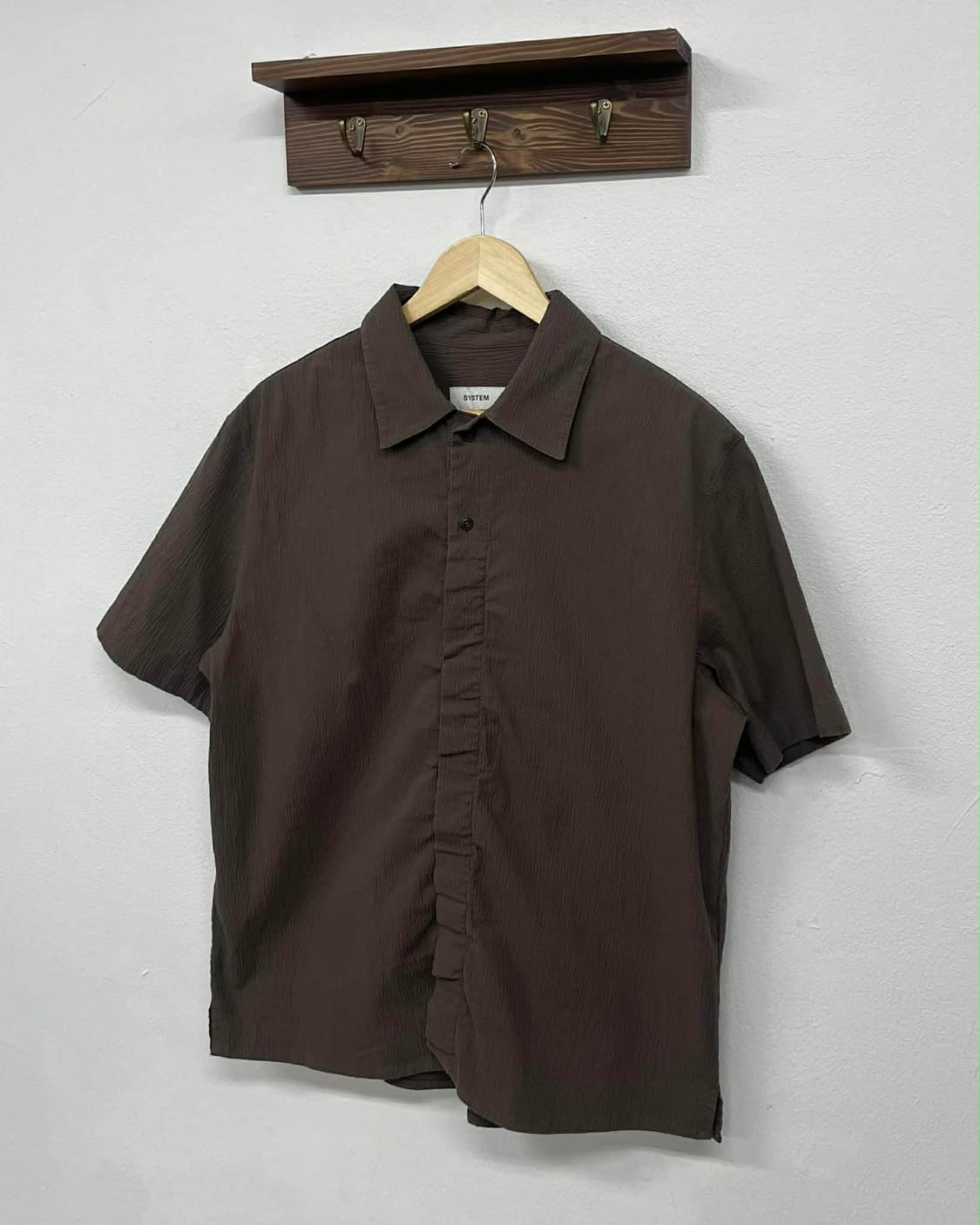 [100] 시스템 한섬 24ss 신형 시어서커 반팔 셔츠 상품이미지6