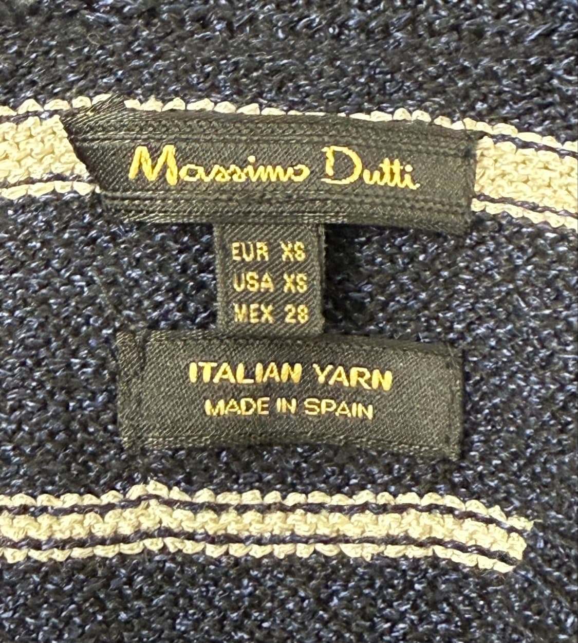 Massimo Dutti 홀터넥 스트라이프 니트 탑 XS 상품이미지8