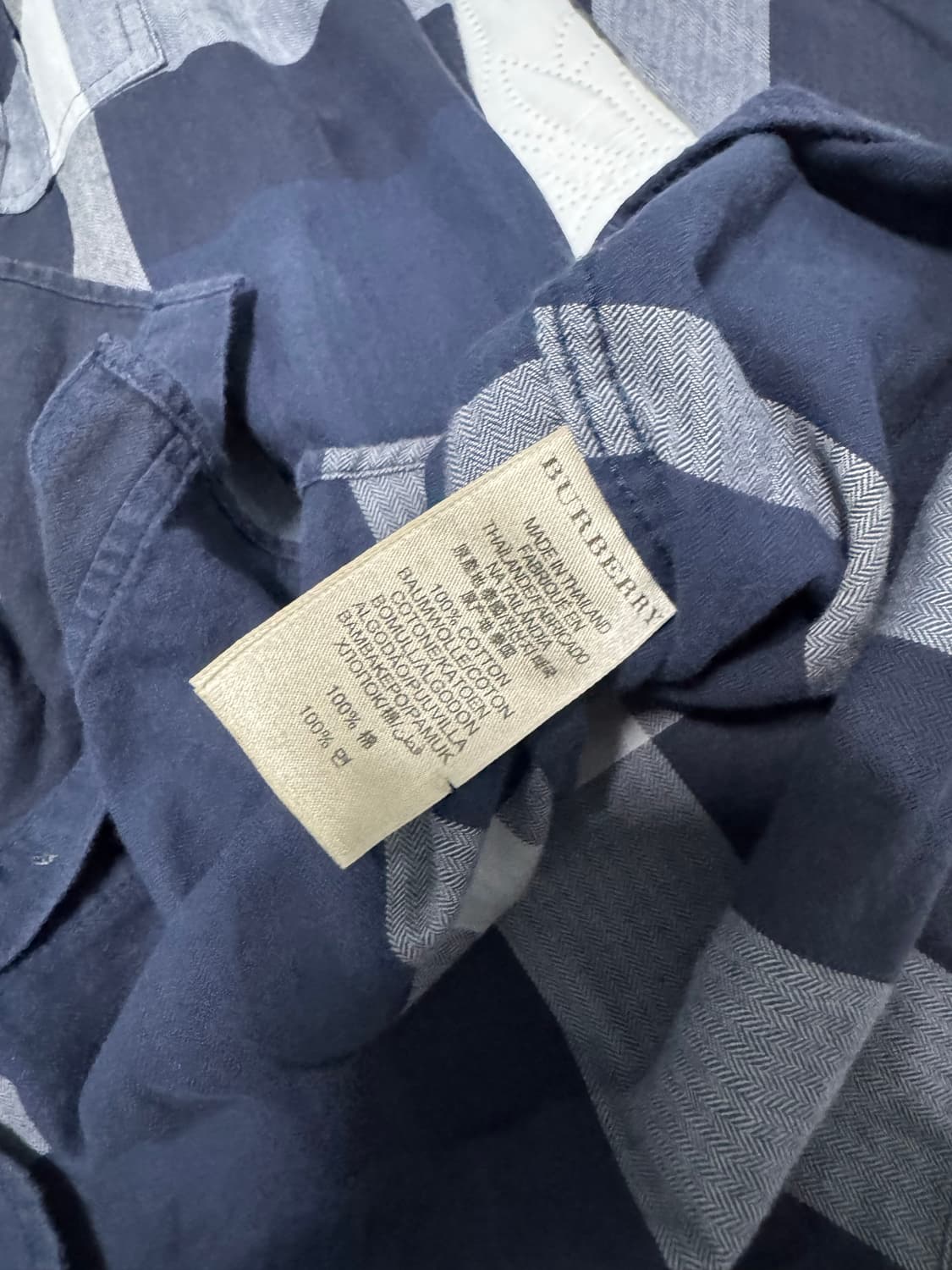 버버리 Brit / 네이비 체크 셔츠 / M 상품이미지4