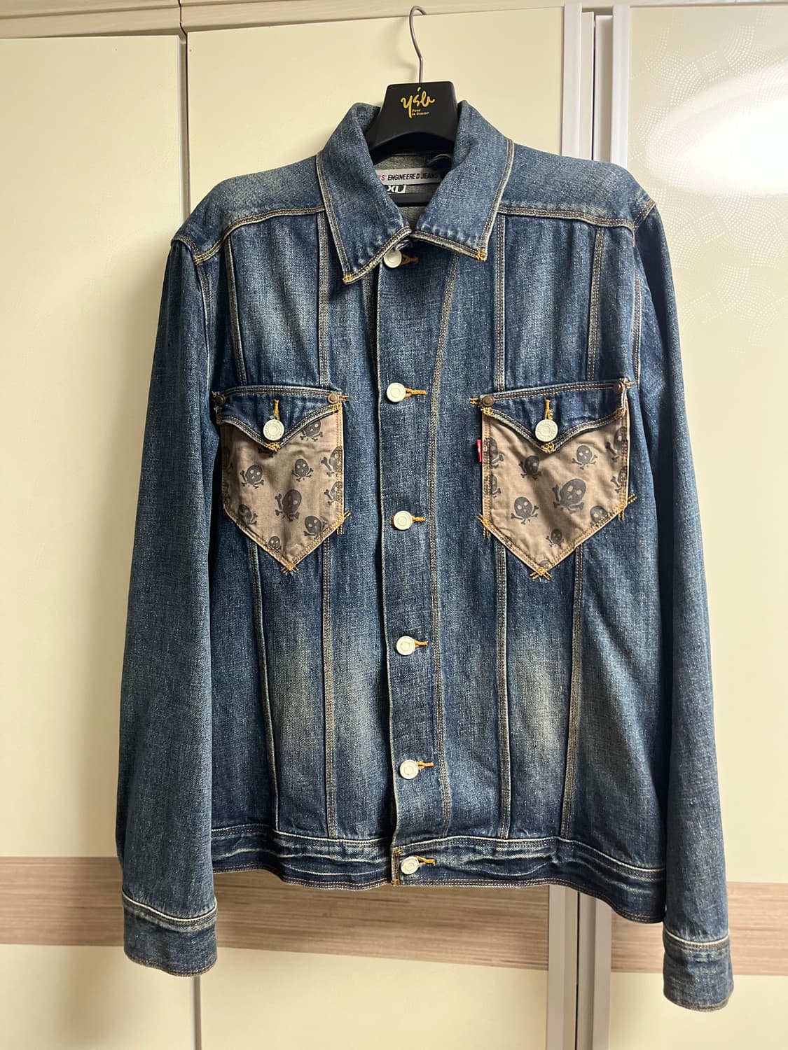 Levis 00s Engineerd jean skull jacket XL 상품이미지1