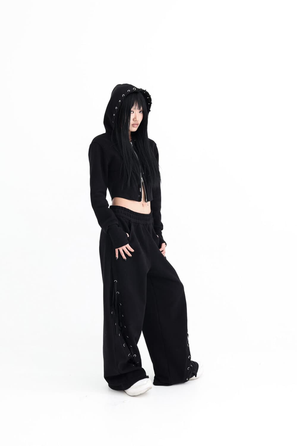 Kaiya 카이야 tie me up hoodie zip-up 상품이미지3