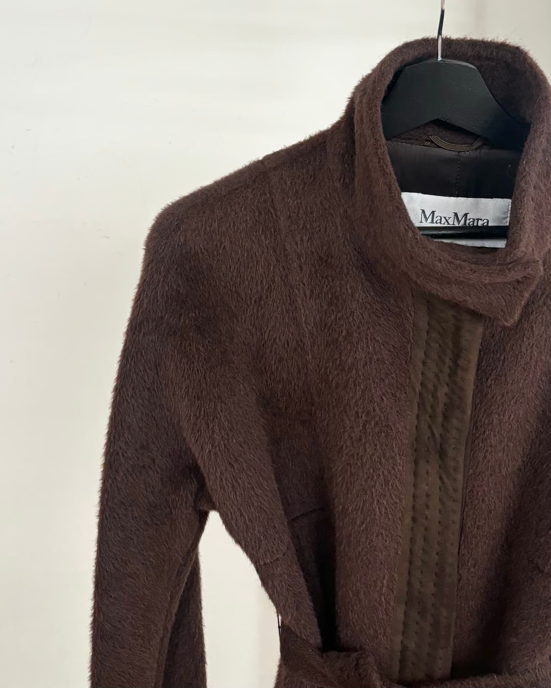 막스마라 알파카 울 벨티드 스탠드 칼라 롱 코트 상품이미지3