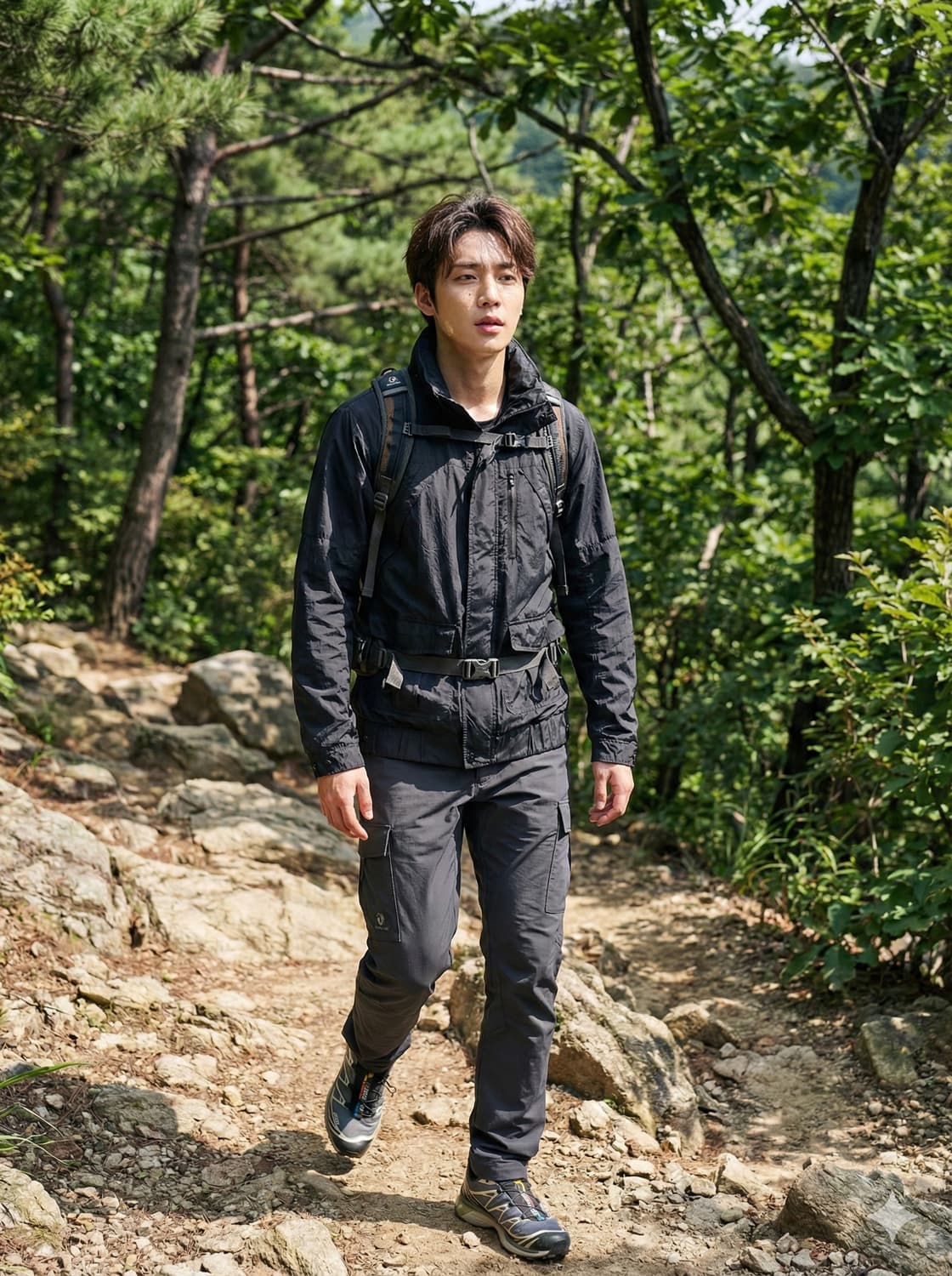 블랙야크 남성 블랙 바람막이 자켓_100 상품이미지1