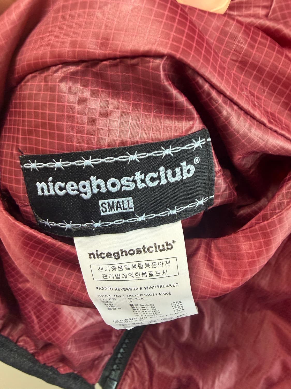나이스고스트클럽 리버시블 경량패딩 상품이미지3