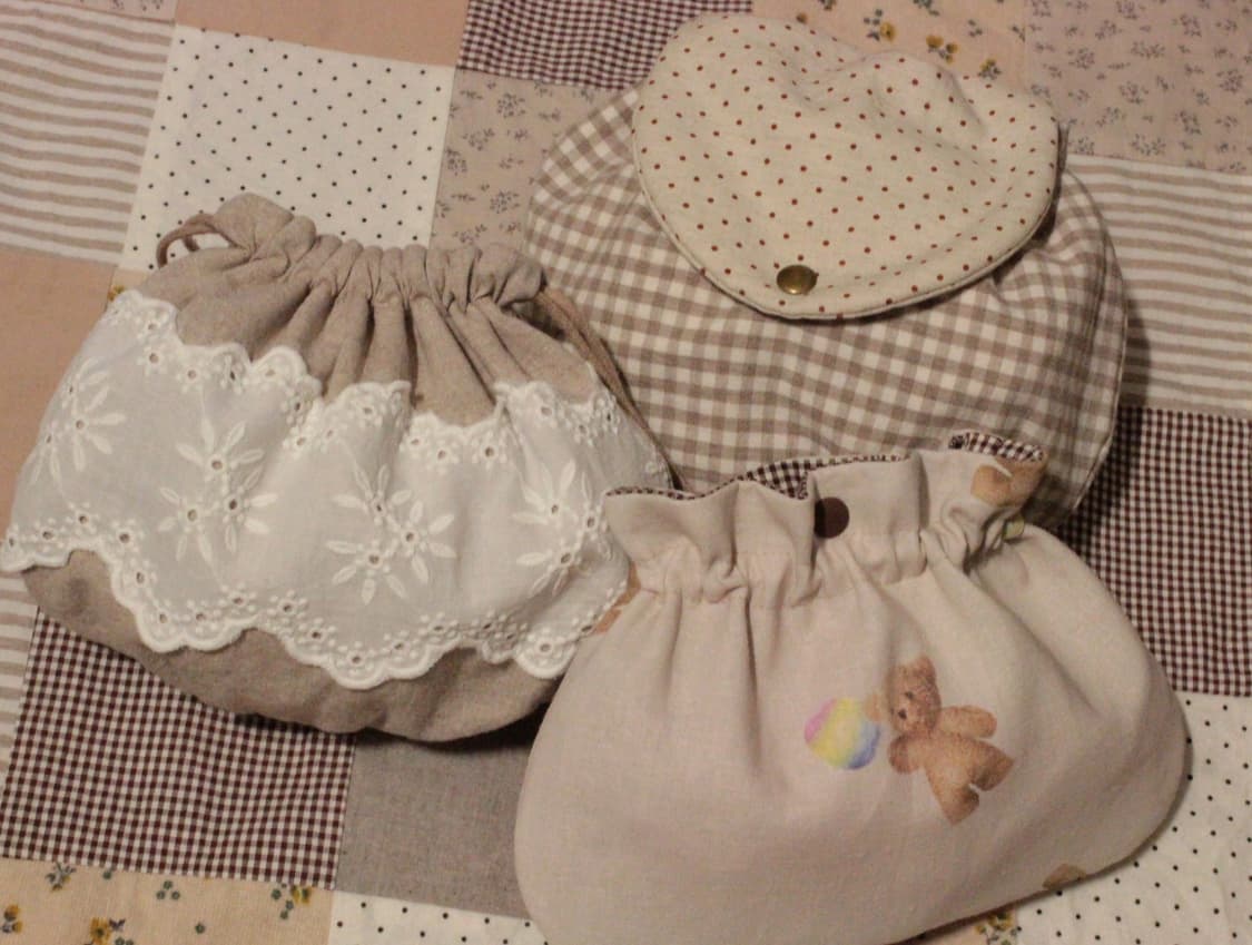 핸드메이드 도트 밴딩 파우치 상품이미지7