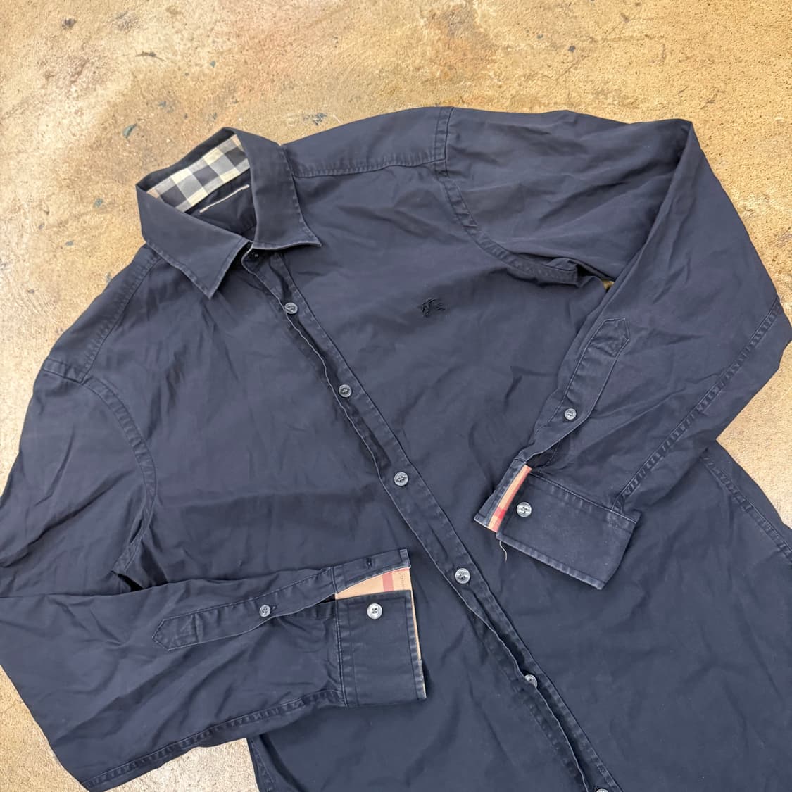 [정품] 버버리 브릿 셔츠 네이비 b8 상품이미지1
