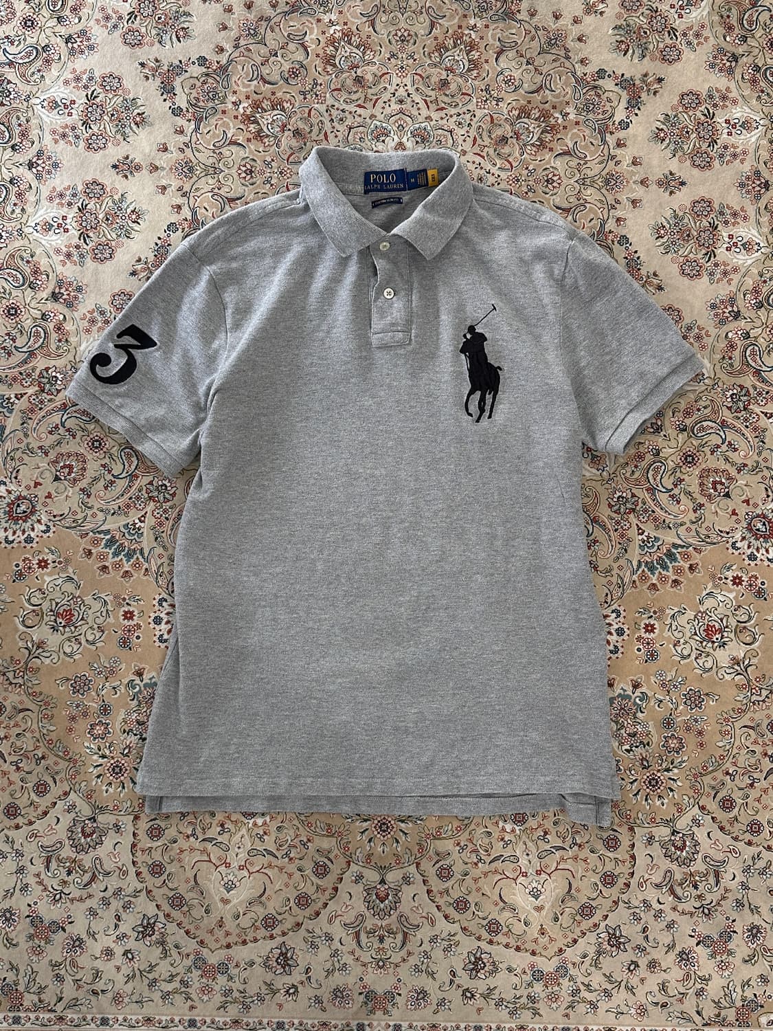 폴로 랄프로렌 그레이/블랙 빅포니 카라티  상품이미지1