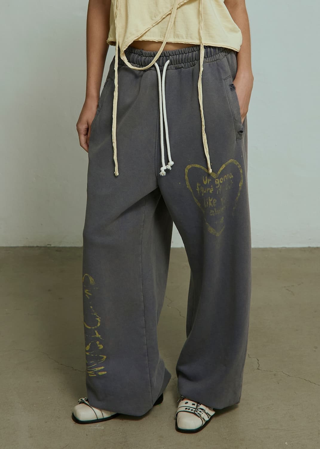 wknd project DAMAGED WASHED SWEAT PANTS  상품이미지3