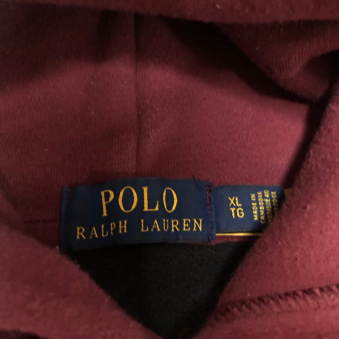 폴로 랄프로렌 후드티 버건디 희귀 상품이미지4