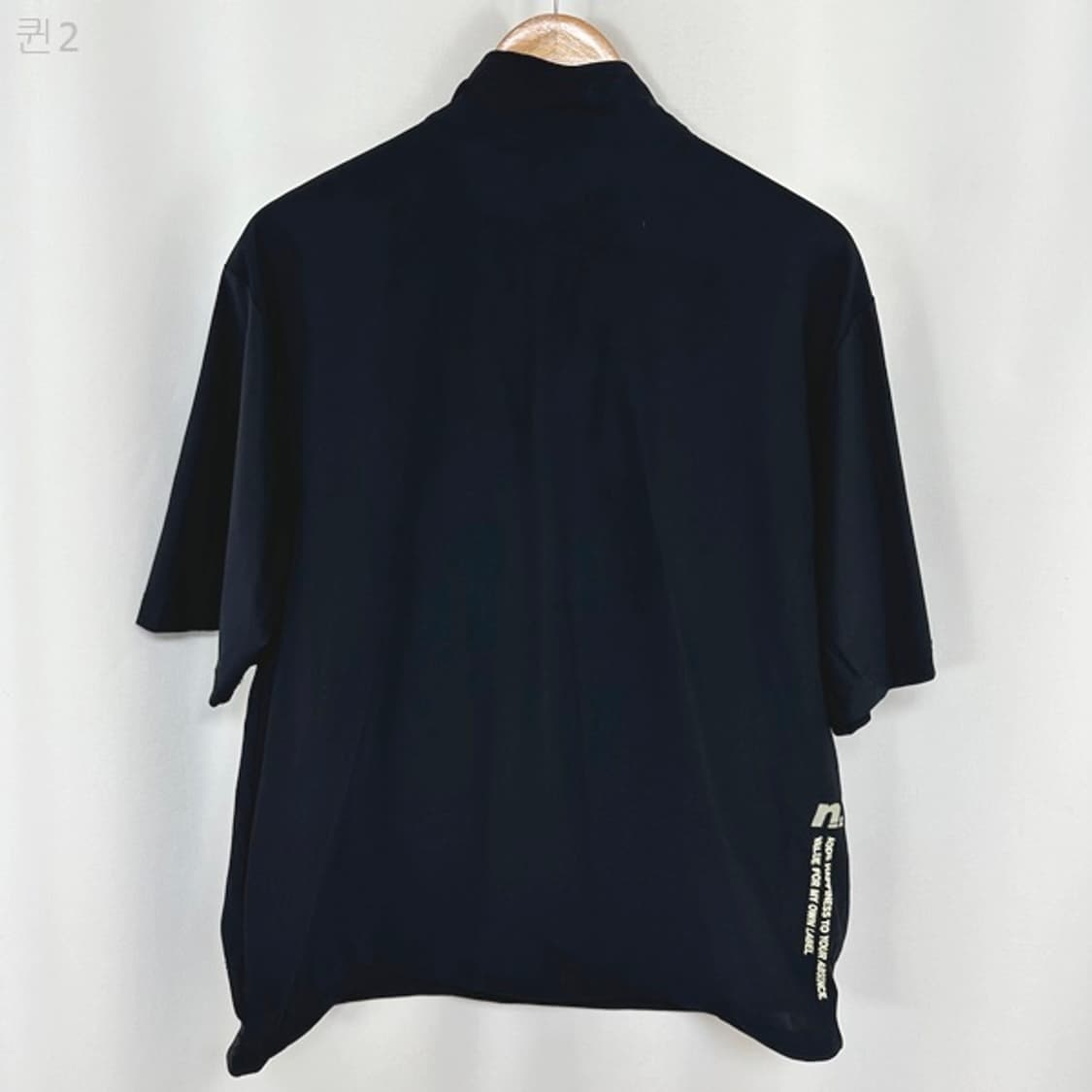 NINEMINUS2 남자 반집업 반팔티 검정 95 상품이미지8