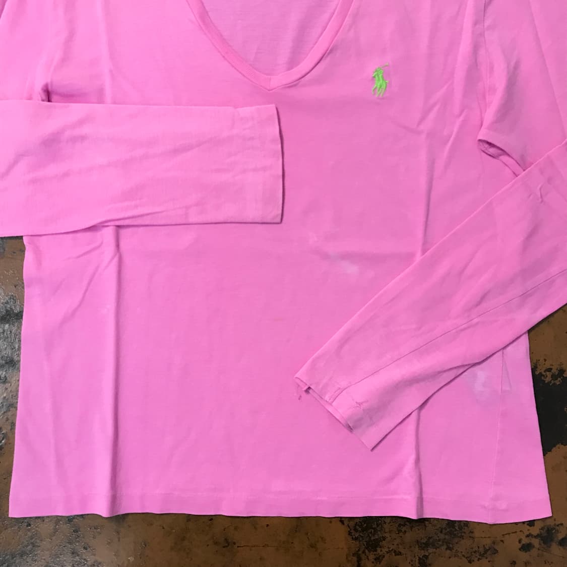 폴로랄프로렌 라이트 핑크 브이넥 롱 슬리브 여성 55 사이즈  상품이미지3