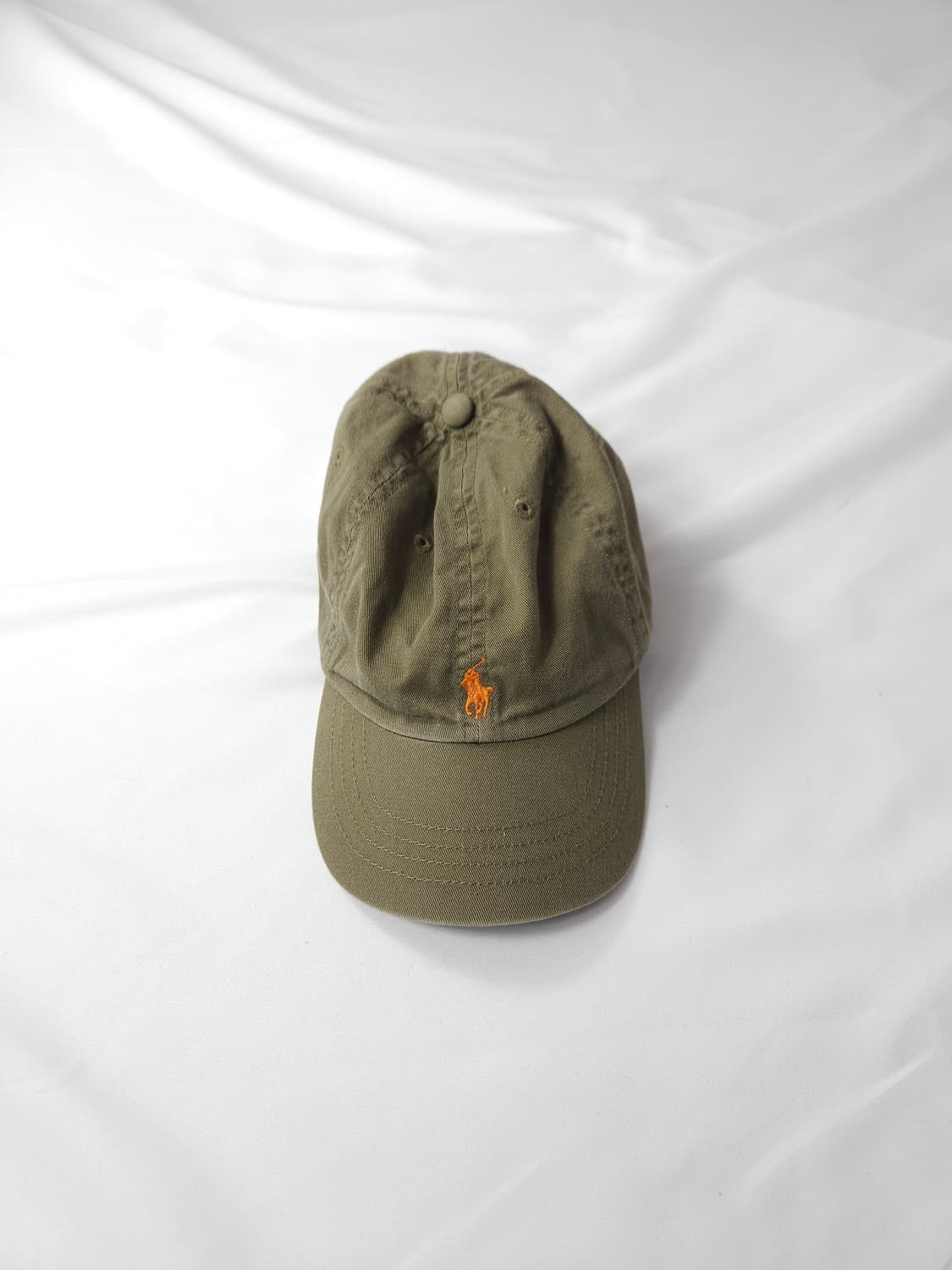 폴로 랄프로렌 빈티지 볼캡 올리브그린 오렌지  상품이미지1