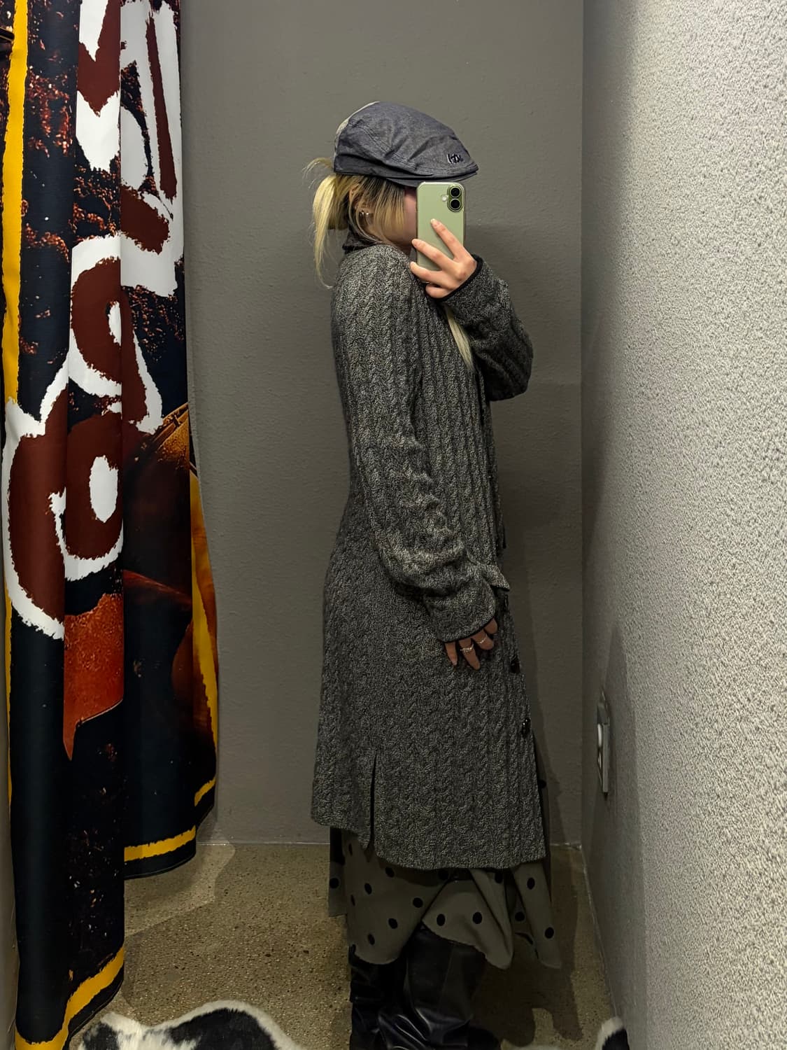 빈티지 케이블 롱 가디건 상품이미지3