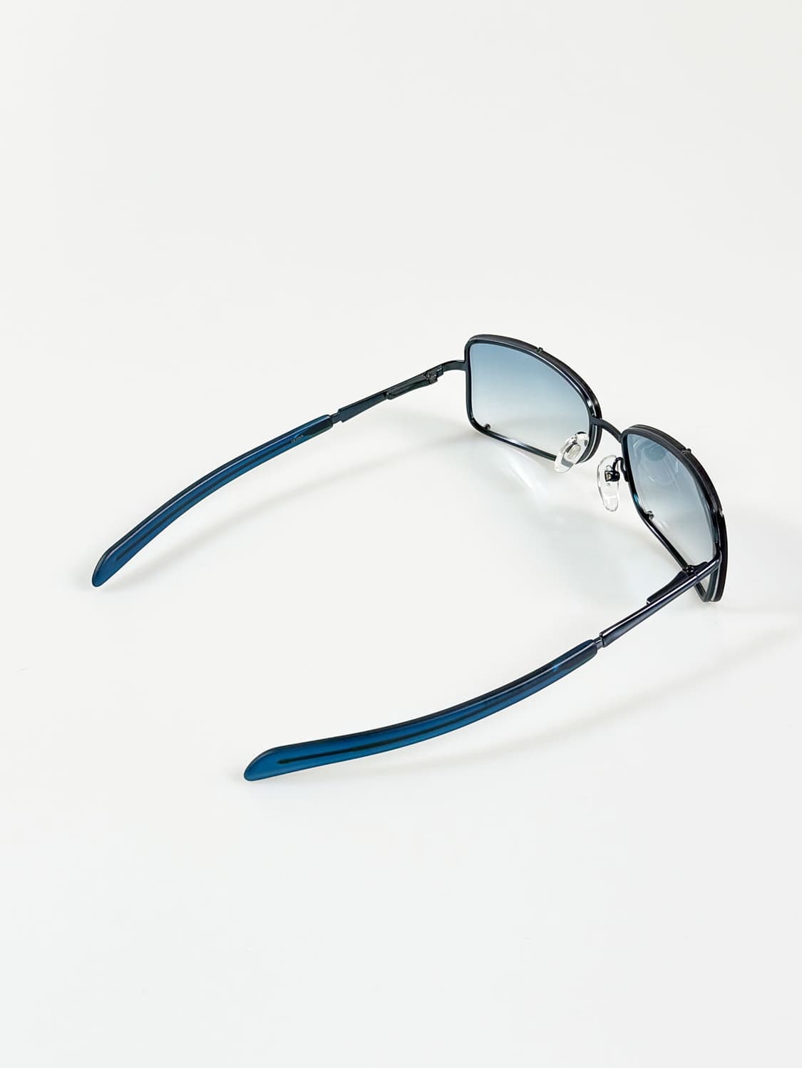 90s IXRON 무테 스퀘어 블루틴트 빈티지 선글라스 상품이미지4