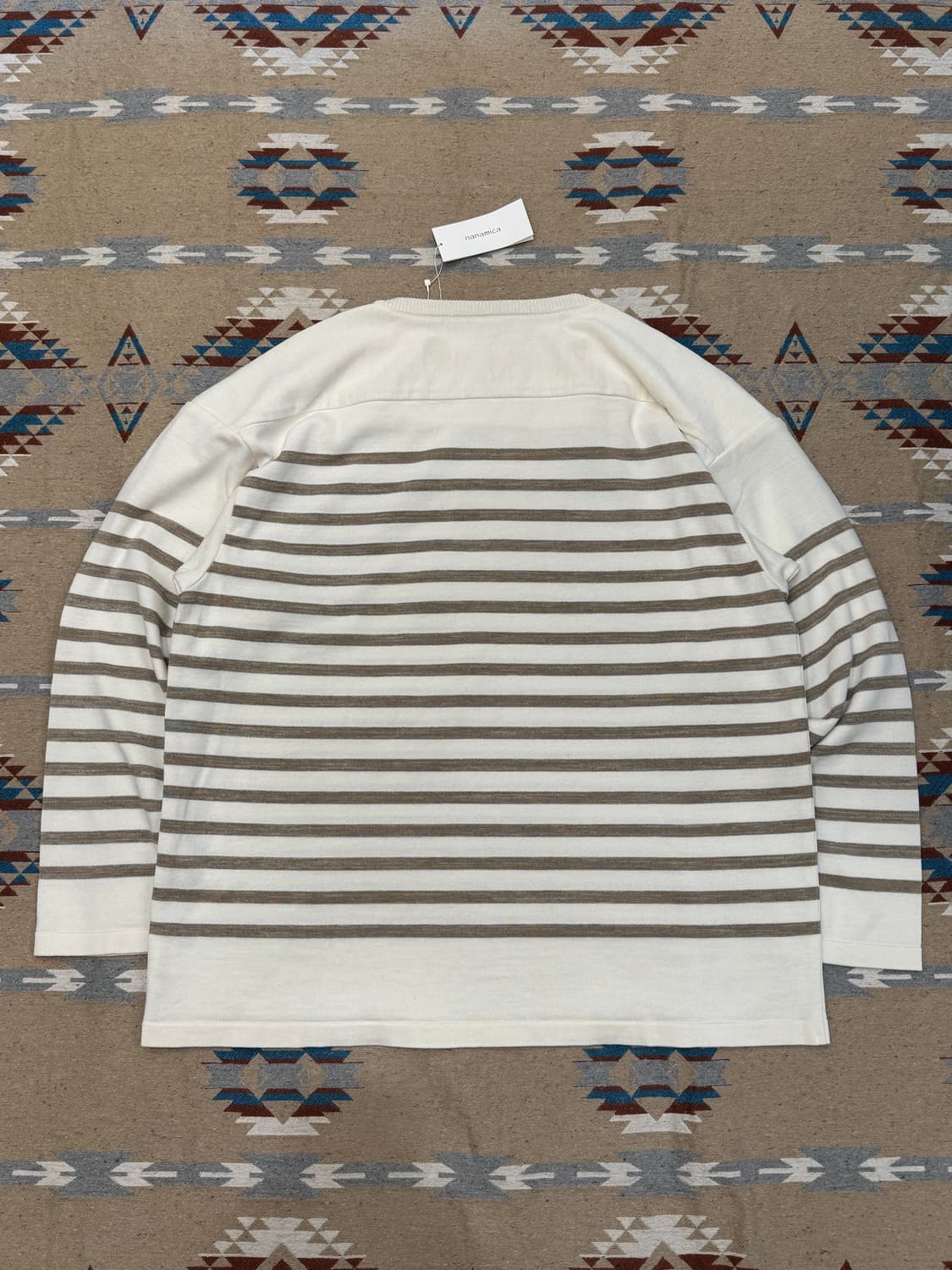 [M][100] 나나미카 페이퍼 니트 스트라이프 크루 상품이미지5