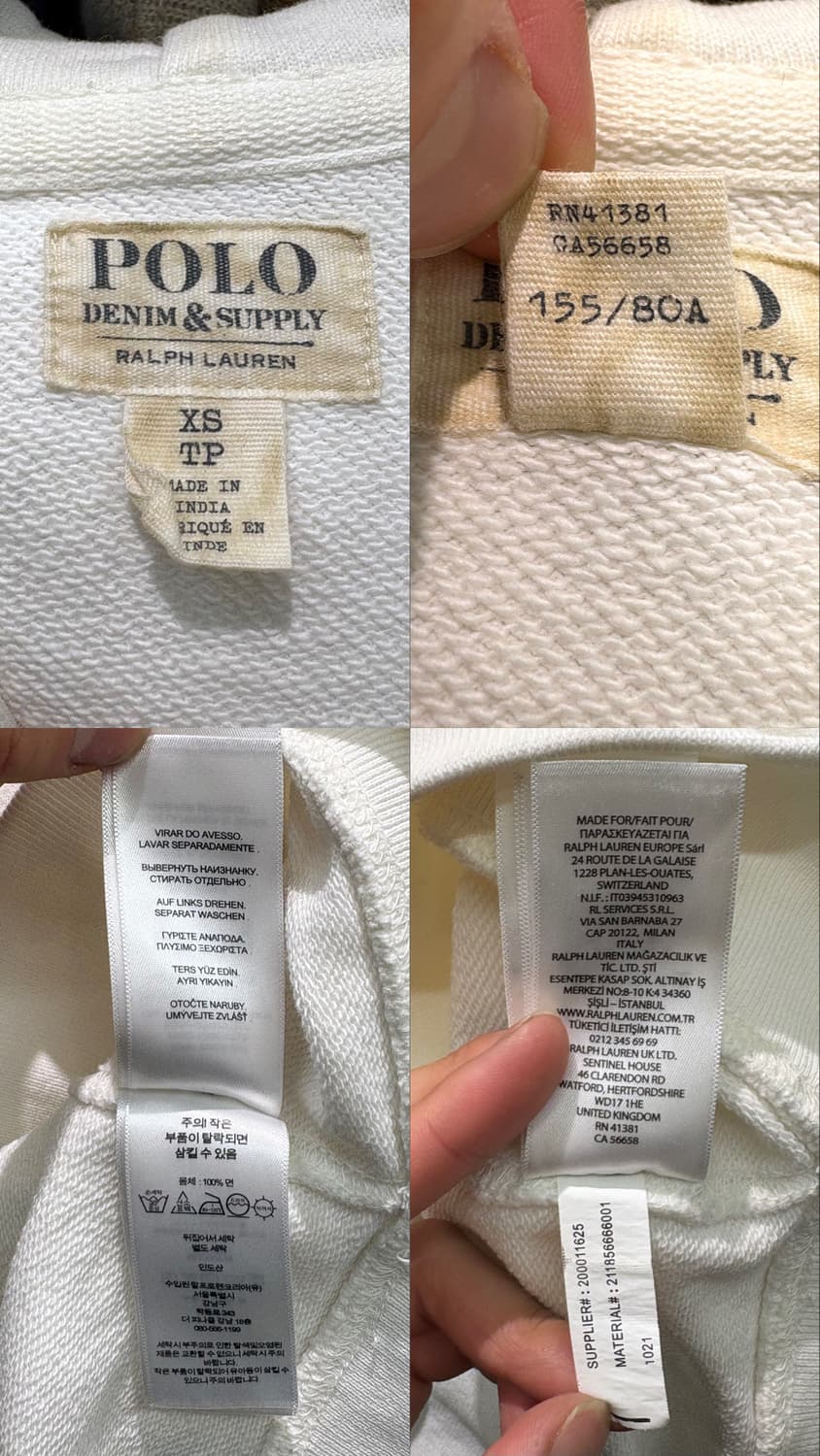 폴로 랄프로렌 니트로고 크롭 후드티 상품이미지10