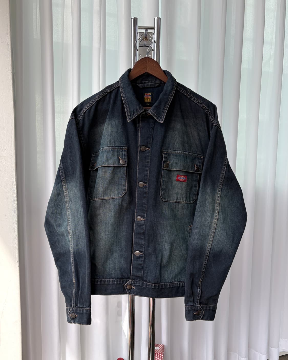 [XL]디키즈 USA 빈티지 페이드 데님 워크 자켓 상품이미지4