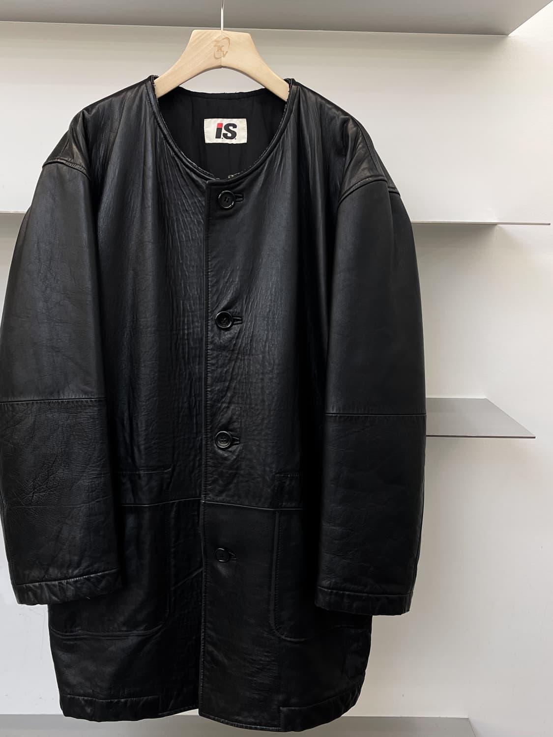 이세이미야케 스포츠 90s I.S 램 레더 코트 상품이미지3