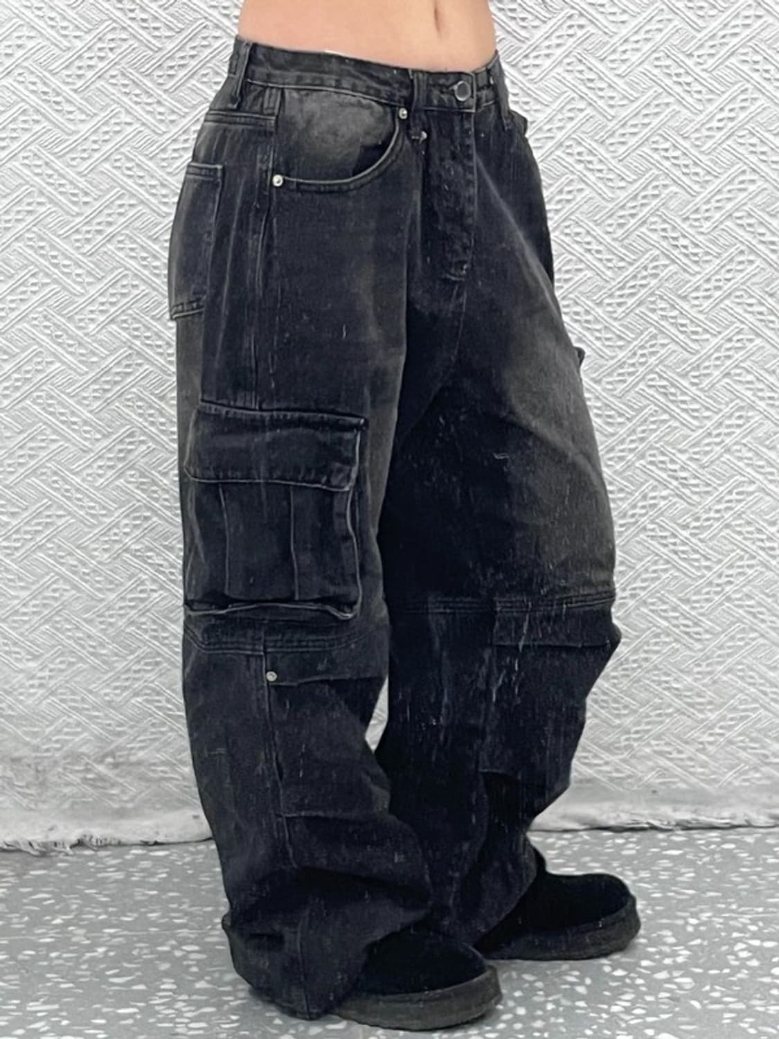 트릴리온 스트릿 카고 흑청바지 M C06996 상품이미지1