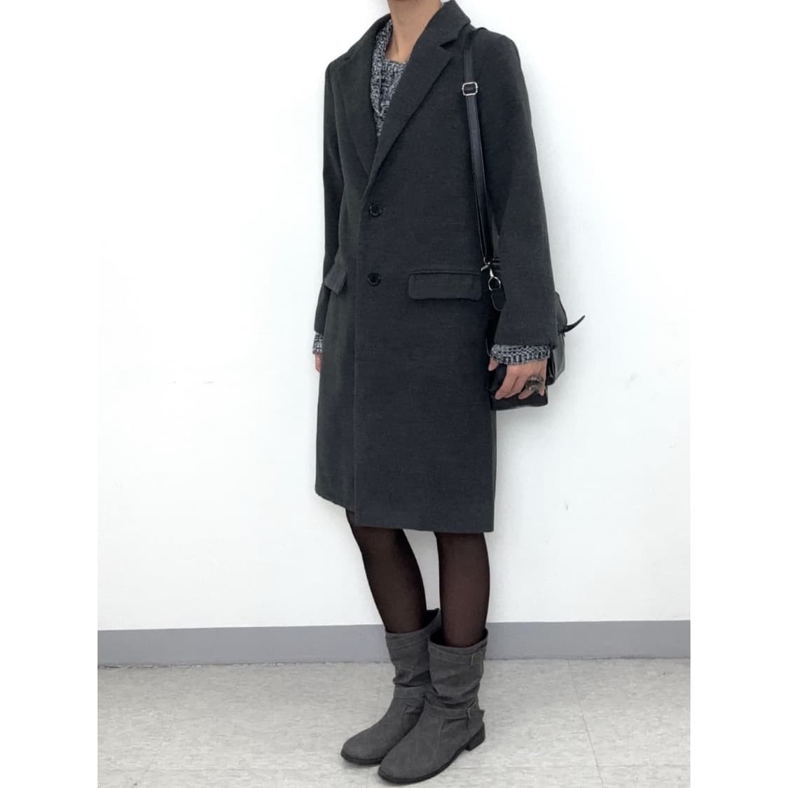 빈티지 그레이 싱글 코트 상품이미지3