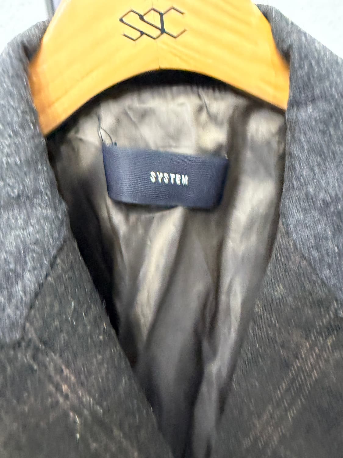 정품) SYSTEM 시스템 한섬 더블 브레스티드 자켓 82 상품이미지5