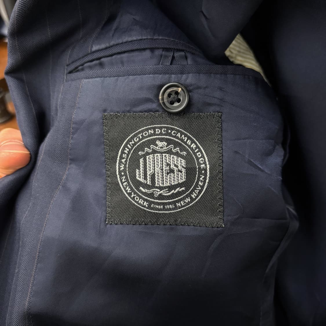 J.PREES 헤링본 스트라이프 쓰리버튼 프레피 울 수트 셋업 N618 상품이미지7