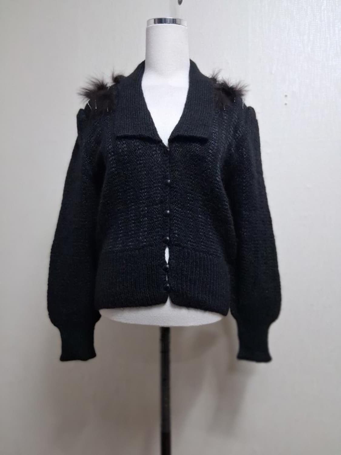 Roman CASTILE 일본구제 검정 모헤야 니트 레트로가오리핏 66 상품이미지1