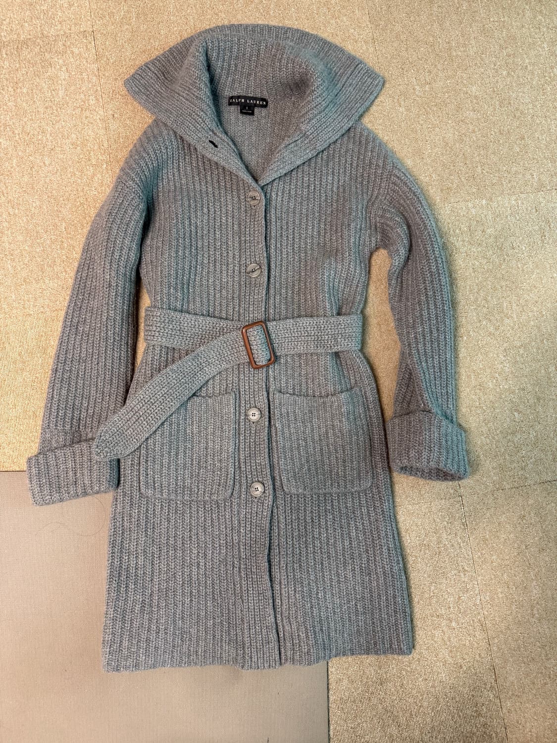 랄프로렌  블랙라벨  캐시미어 블랜드 롱 가디건  s  상품이미지1