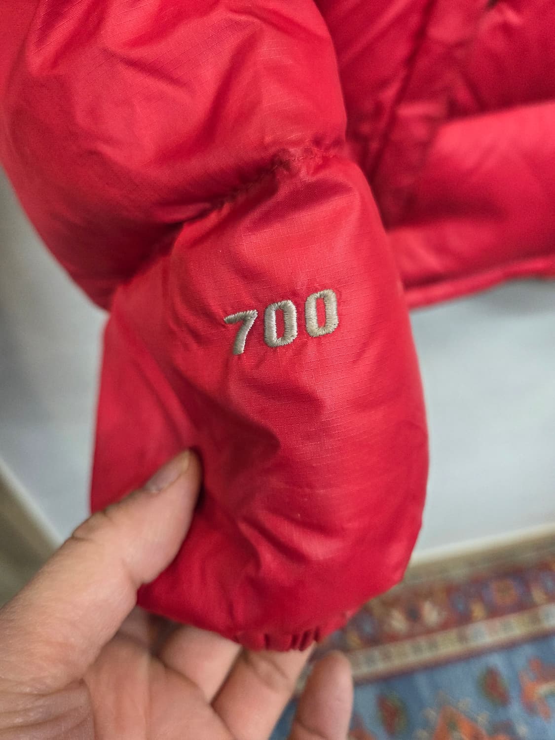 노스페이스 구형 700 눕시 구스다운 패딩 95 레드 상품이미지5