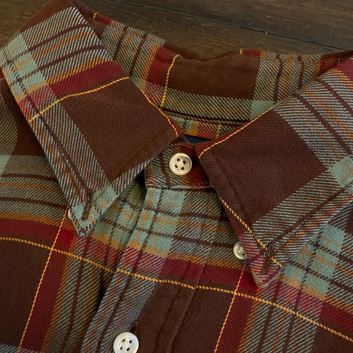 90‘s 폴로 랄프로렌 플레드 코튼 셔츠 M 상품이미지2