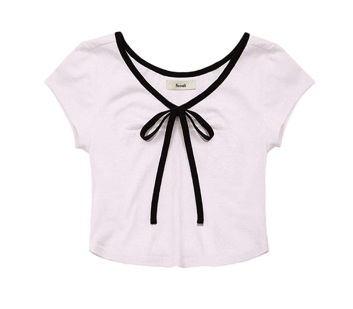 서울리 리본티 toute tee 토트티 화이트 상품이미지1