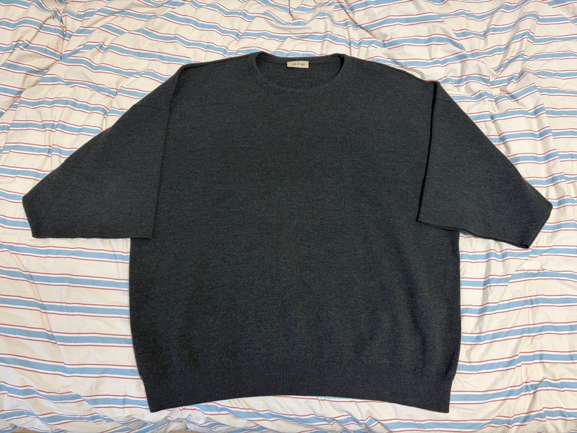 피어오브갓 이터널 v1 3/4 슬리브 메리노울 니트 크루 셔츠 블랙헤더 상품이미지5