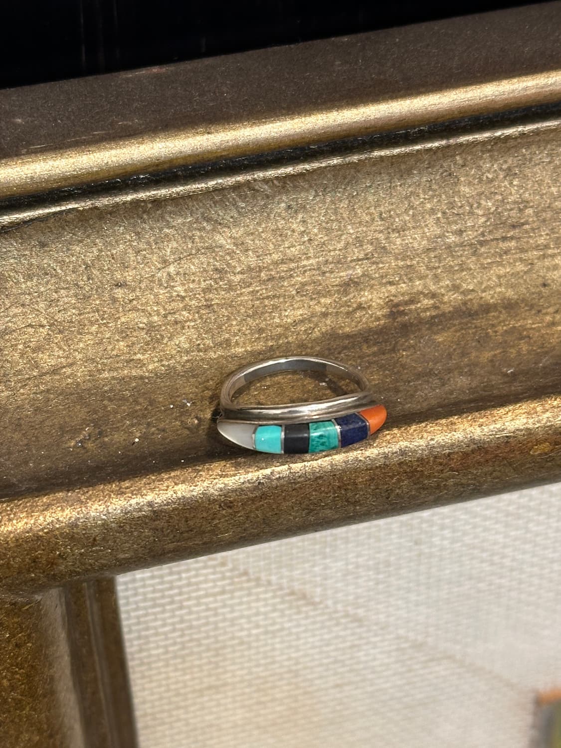 Navajo gemstone 925silver ring 상품이미지1