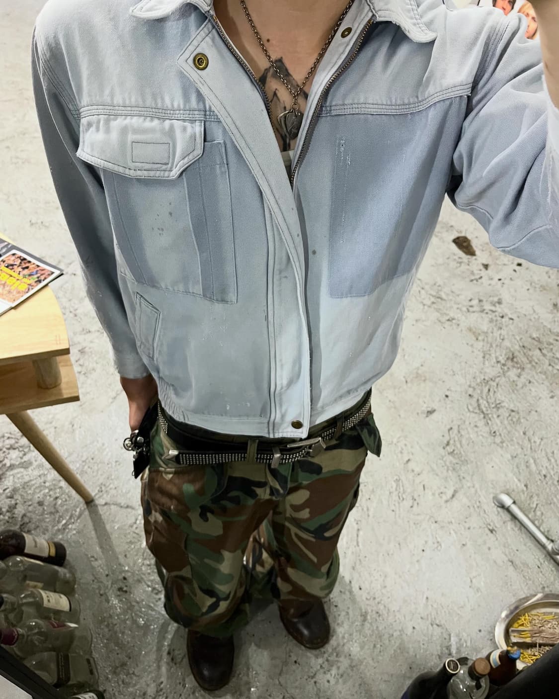 None dirty distressed work jacket 상품이미지1