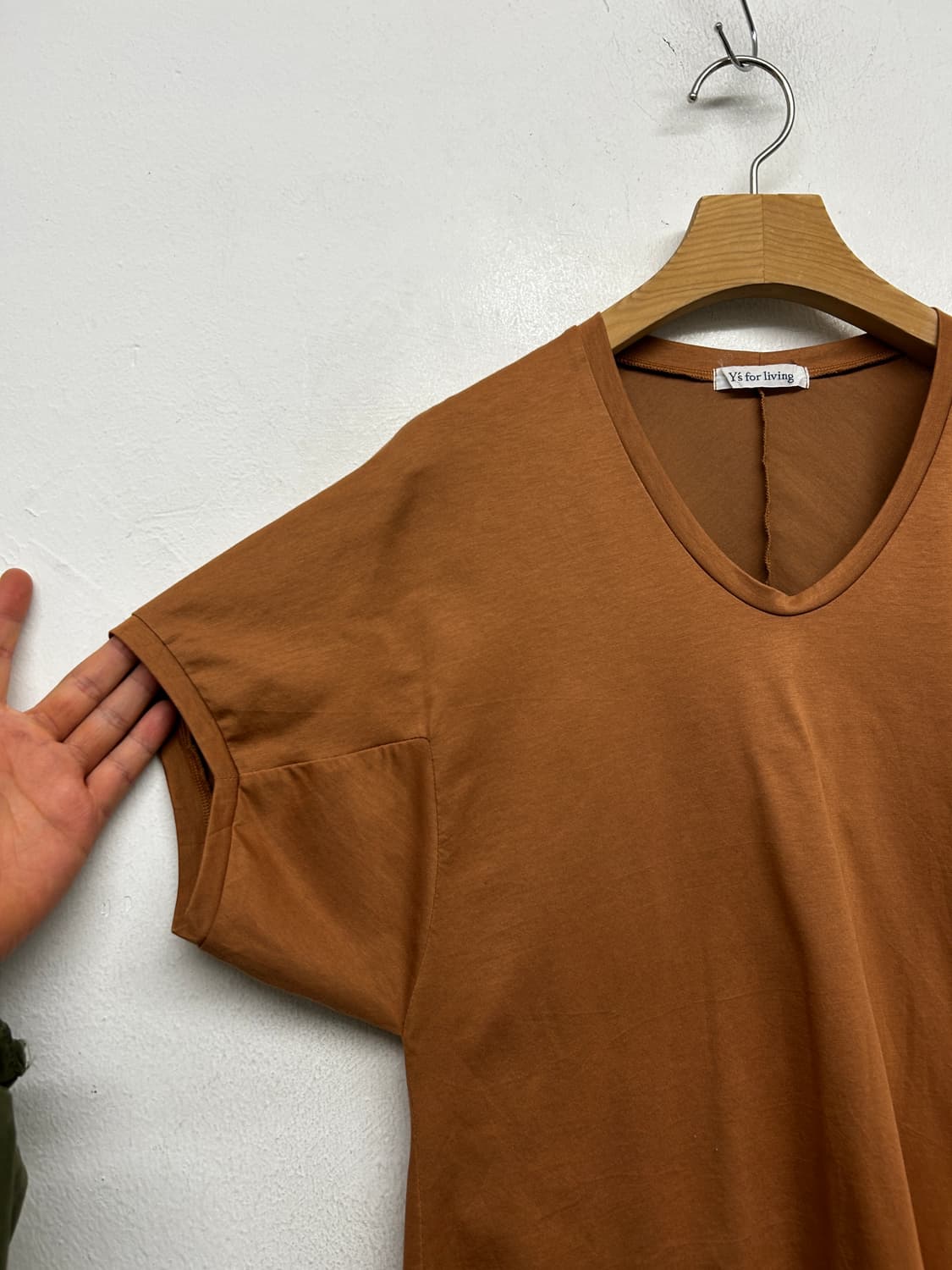 Ys for living 요지야마모토 브라운 롱 반팔 티셔츠 상품이미지4