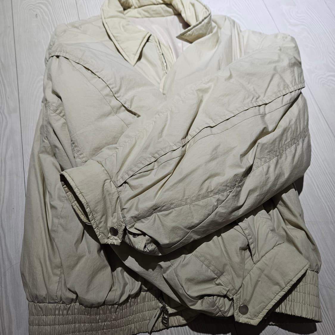 쿠어 퍼플 플라이트 ma-1(크림) 패딩 상품이미지1