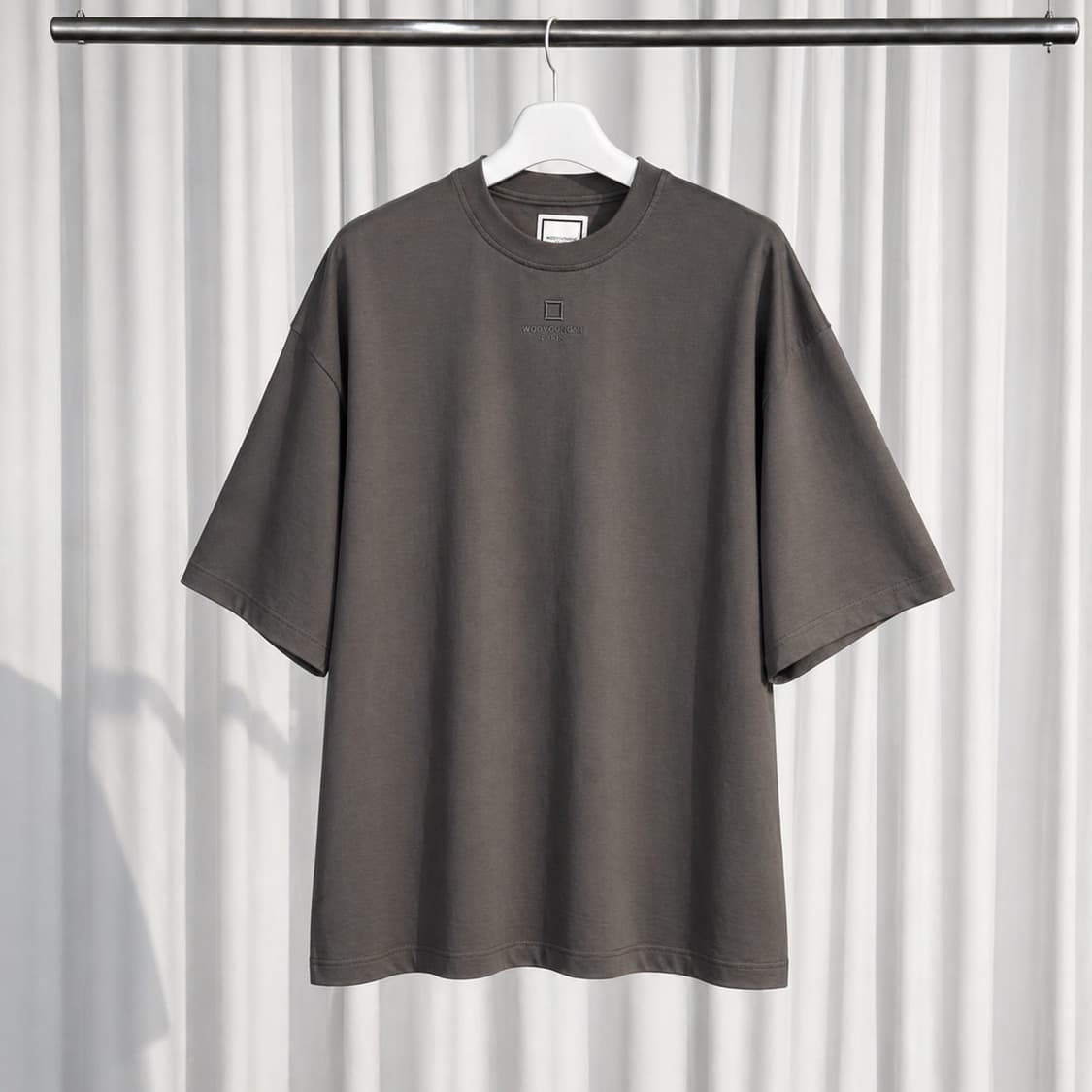(52) 25SS 우영미 오버핏 그레이 피그먼트 티셔츠 상품이미지1